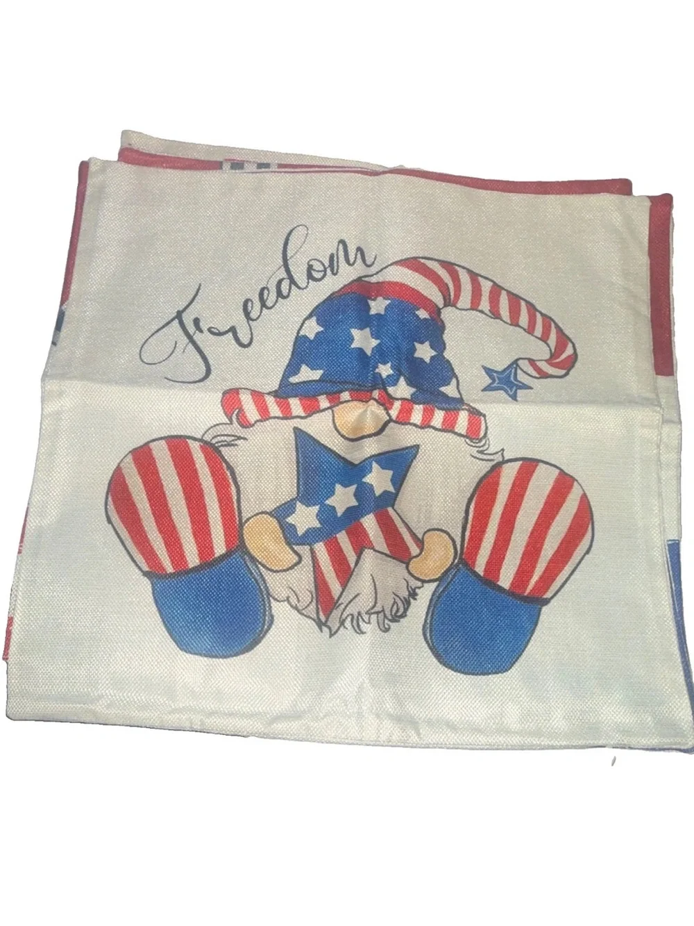 Red USA Star Decorative Pillow Covers - Patriotic Pillow Covers Set of 4
